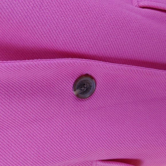 Talbots- Womens Pink Blazer/Suit Jacket Black & White Polka Dot lining Sz.12 - Picture 2 of 10